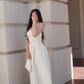 Strapless Cream Midi