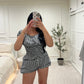 Gingham Shorts Set