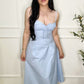 Collared Midi Dress- Baby Blue